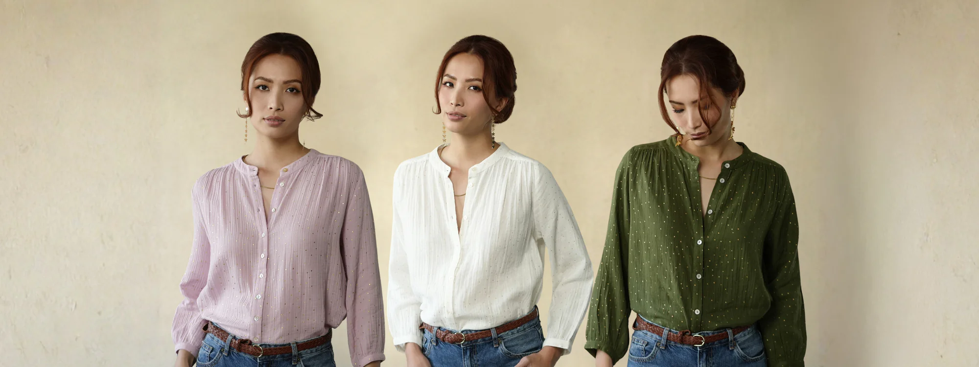Ines Gold Dots New Arrival Banner