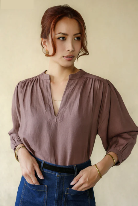 Chocolate Yuni Blouse